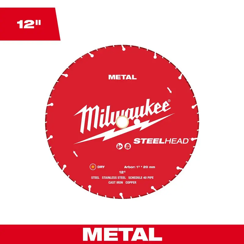 Milwaukee 12-Inch Steelhead Metal-Cutting Diamond Blade – Model 49-93-7835 1