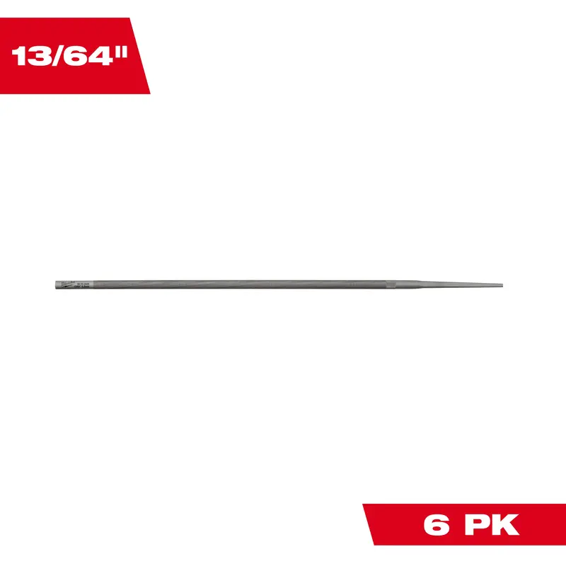 Milwaukee 13/64 In Round Saw Chain File – 6-Pack 1