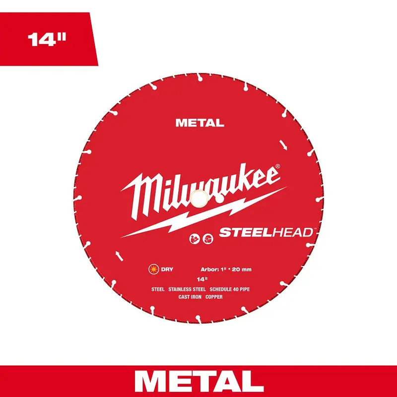 Milwaukee 14-Inch Steelhead Metal-Cutting Diamond Blade – Model 49-93-7840 1