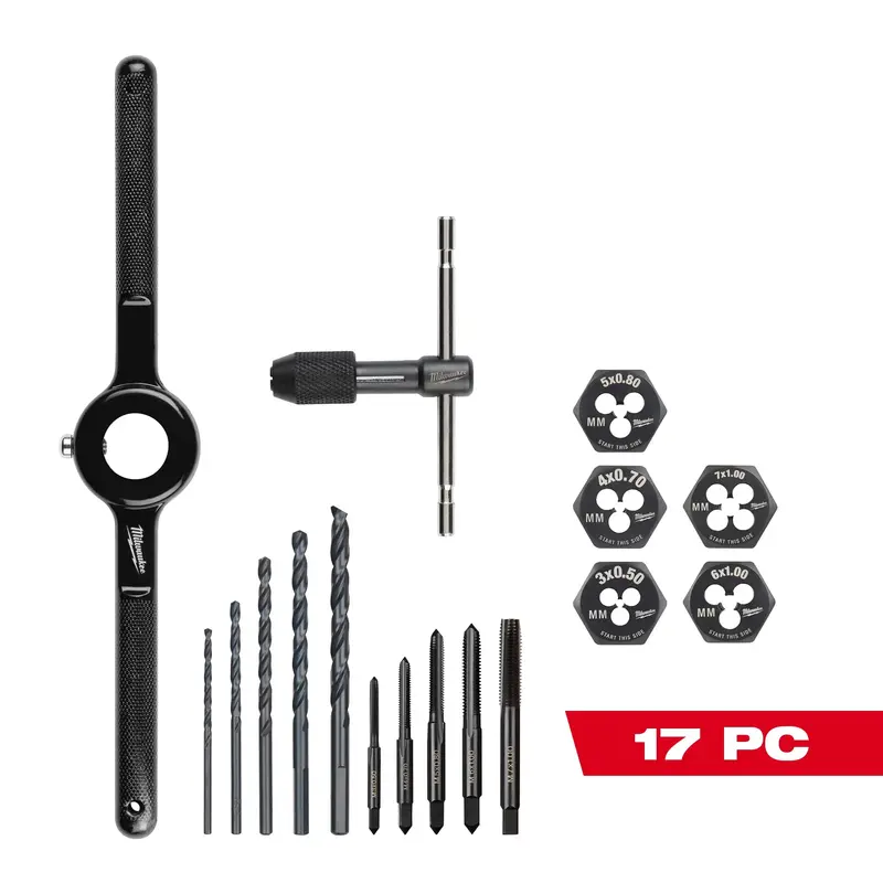 Milwaukee 17-Piece Metric Tap And Die Set For Precision Metric Threading 1