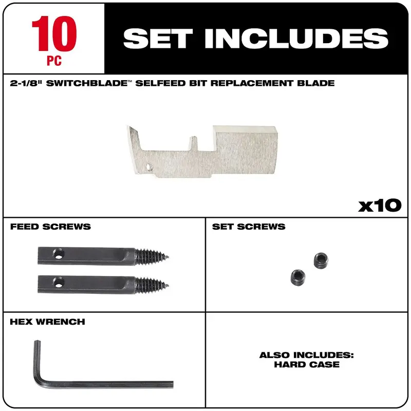 Milwaukee 2-1/8-Inch Switchblade Replacement Blades – 10-Pack (48-25-5340) 1
