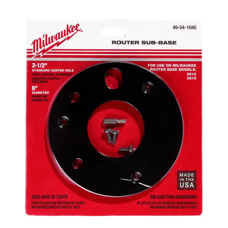 Milwaukee 2.5-Inch Router Sub-Base For 5615/5616/5619 Models 1