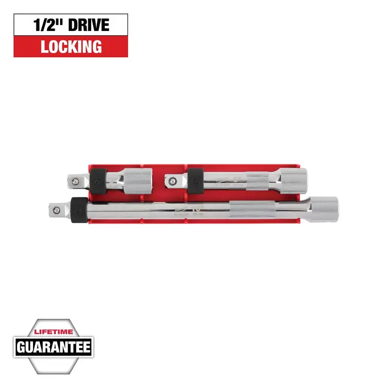 Milwaukee 3-Piece 1/2" Drive Locking Extension Set – 48-22-9362 1