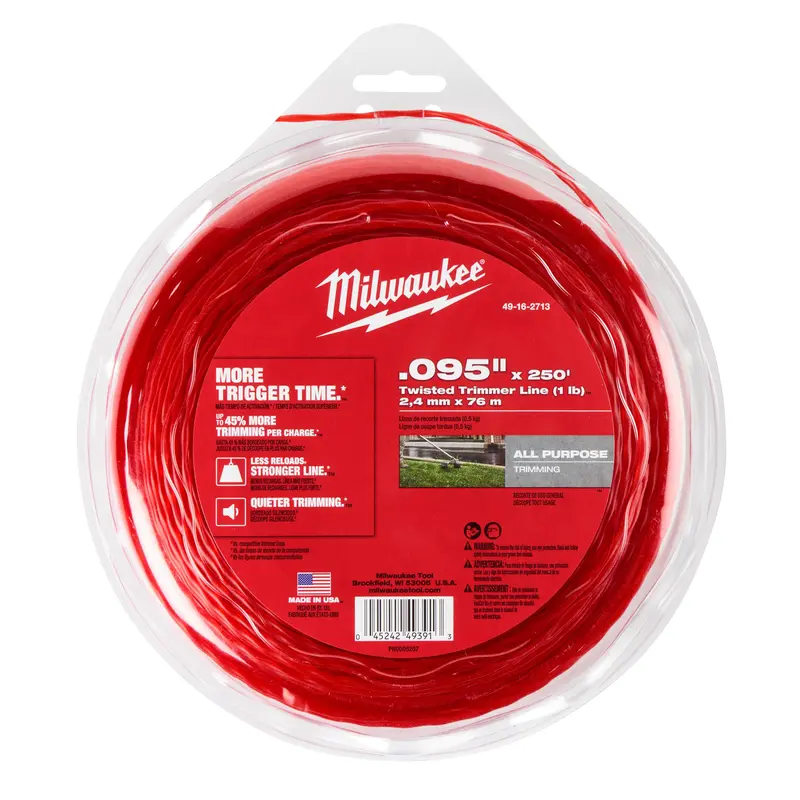Milwaukee 49-16-2713 Dual-String Trimmer Line For Extended Runtime 1