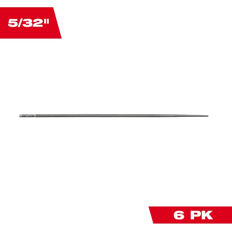 Milwaukee 5/32 In Round Saw Chain File – 6-Pack 1