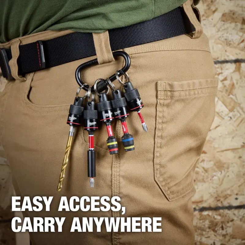 Milwaukee 5-Piece Bit Holder Kit With Carabiner Clip – Model 48-32-4537 1