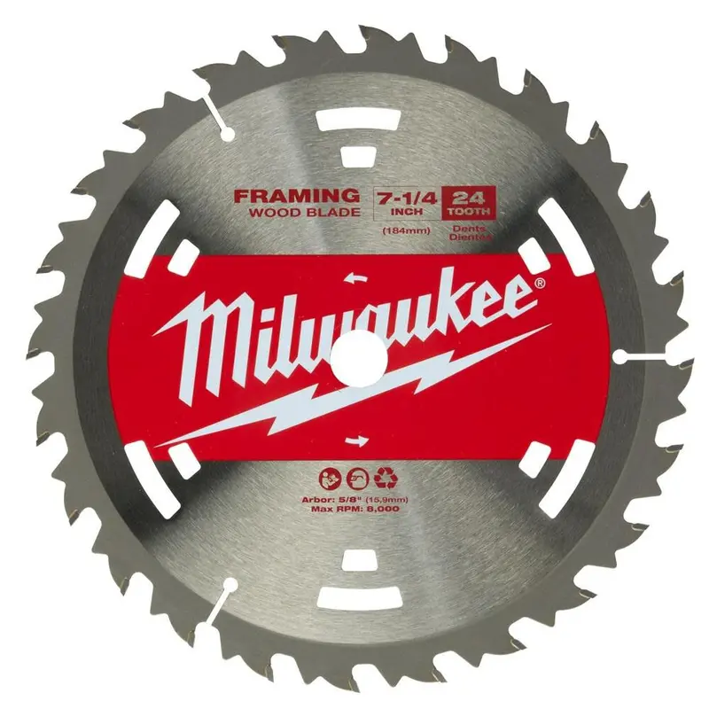 Milwaukee 7-1/4" 24-Tooth Framing Blade – 25-Pack 1