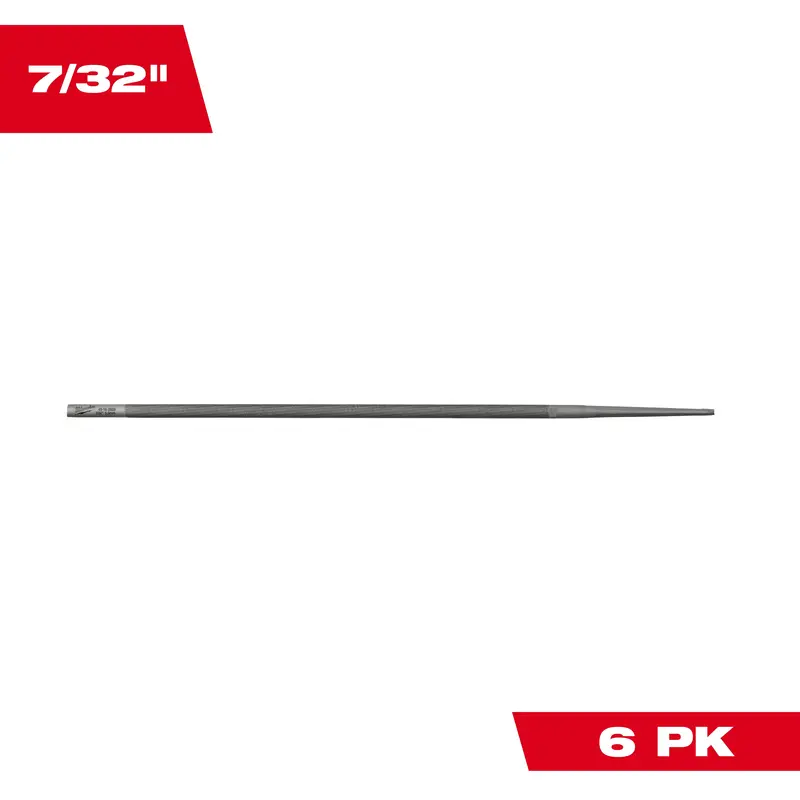 Milwaukee 7/32 In Round Saw Chain File – 6-Pack 1