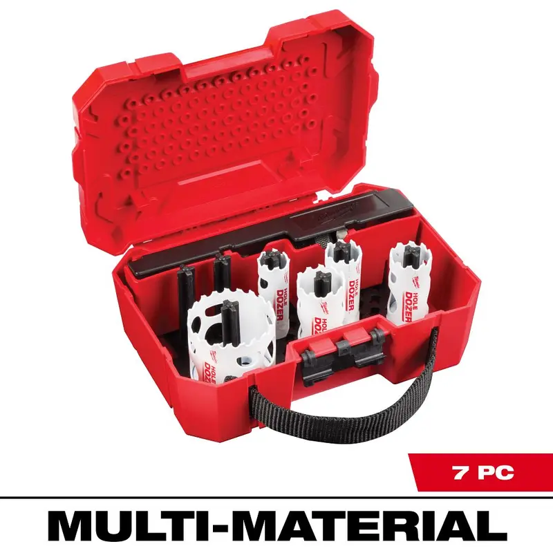 Milwaukee 7-Piece Bi-Metal Hole Dozer Hole Saw Kit – 5/8" To 2-1/8" Diameter (49-22-4040) 1