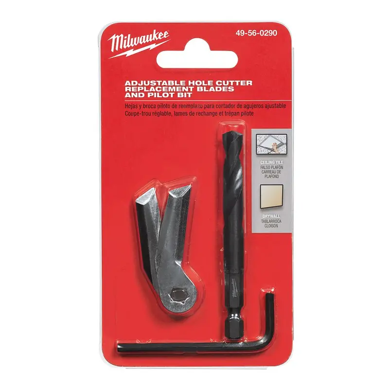 Milwaukee Adjustable Hole Cutter Replacement Blades + Pilot Bit Set (49-56-0290) 1