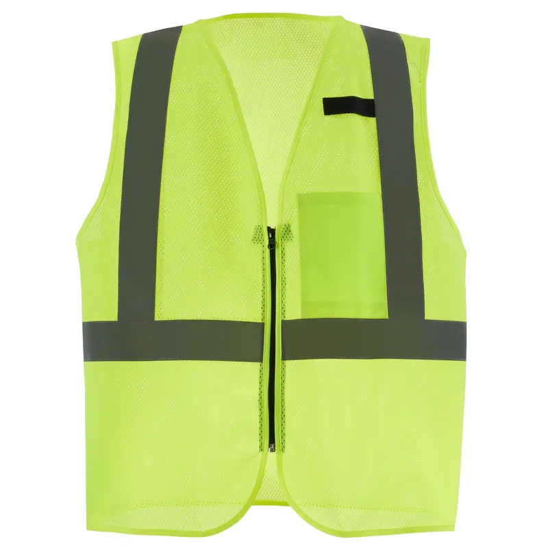 Milwaukee Ansi-Compliant Class 2 Hi-Vis Mesh Safety Vest – One Pocket, Lime Green (48-73-2244) 1