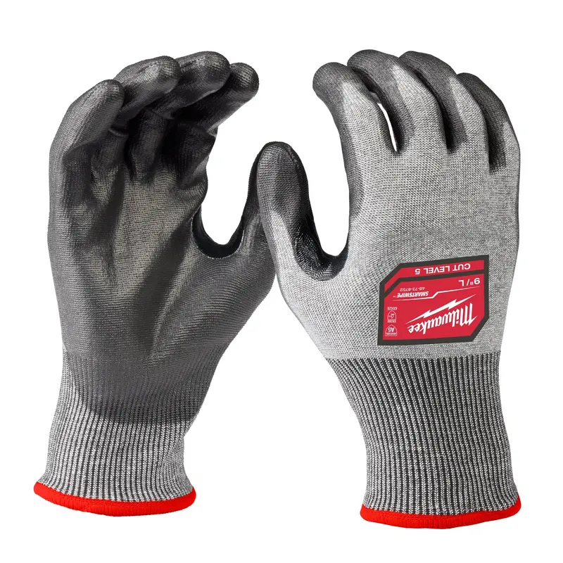 Milwaukee Ansi/Isea Cut Level 5 Polyurethane-Coated Gloves – Large (48-73-8752E) 1