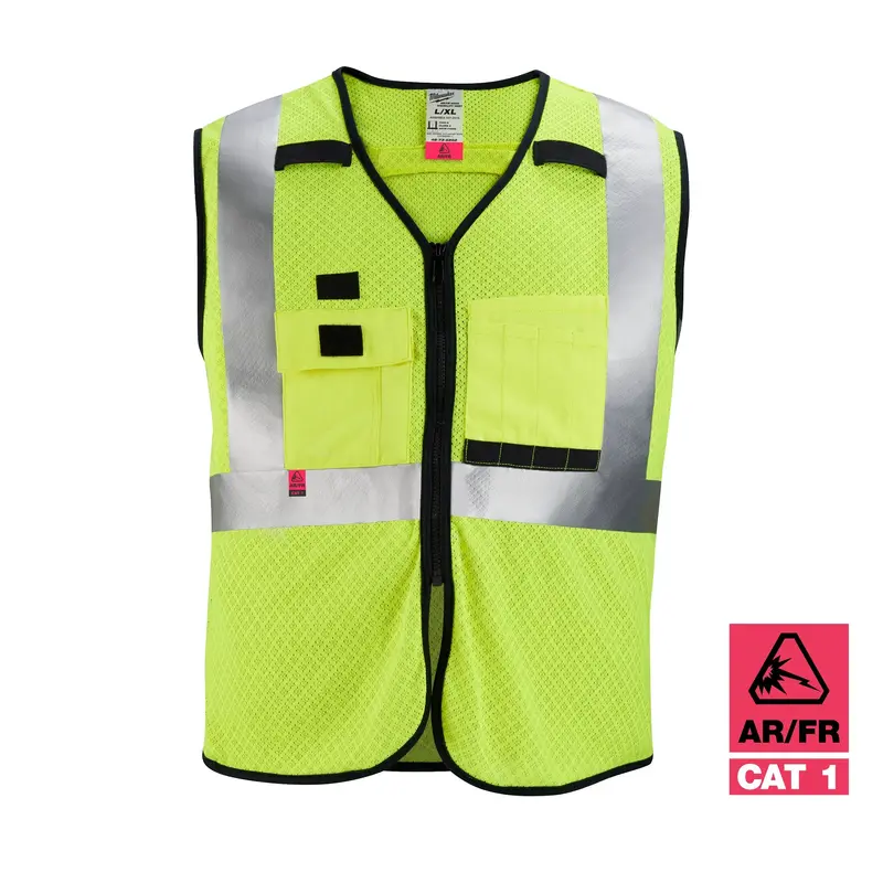 Milwaukee Ar/Fr Class 2 Hi-Vis Mesh Safety Vest – Cat 1, 2Xl/3Xl (48-73-5203) 1