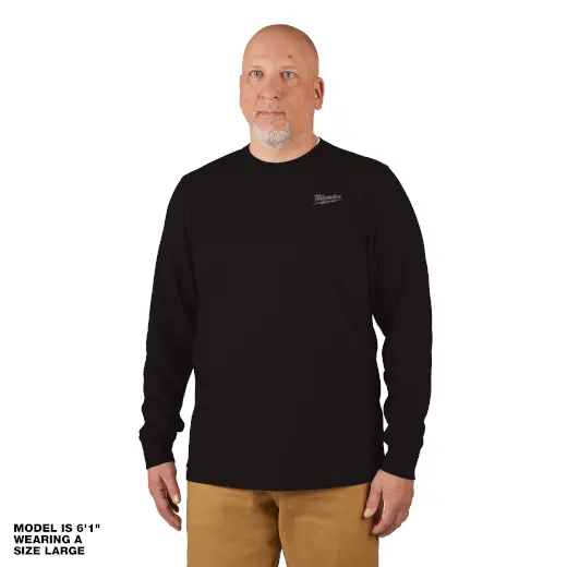 Milwaukee Black Hybrid Long-Sleeve Work Tee – Small (604B-S) 1