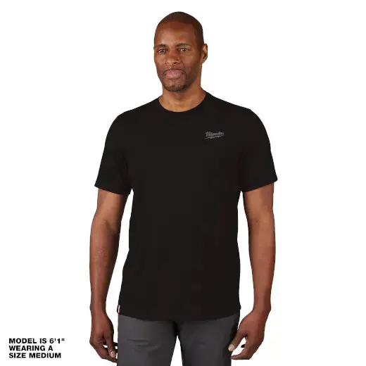 Milwaukee Black Hybrid Short-Sleeve Work T-Shirt – Small 1