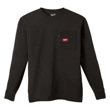 Milwaukee Black Long-Sleeve Pocket T-Shirt – Small 1