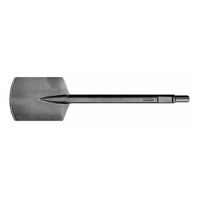 Milwaukee Clay Spade With Round Shank: 4-1/2" X 16-3/4", 21/32" Round + 3/4" Hex, Model 48-62-2095 1