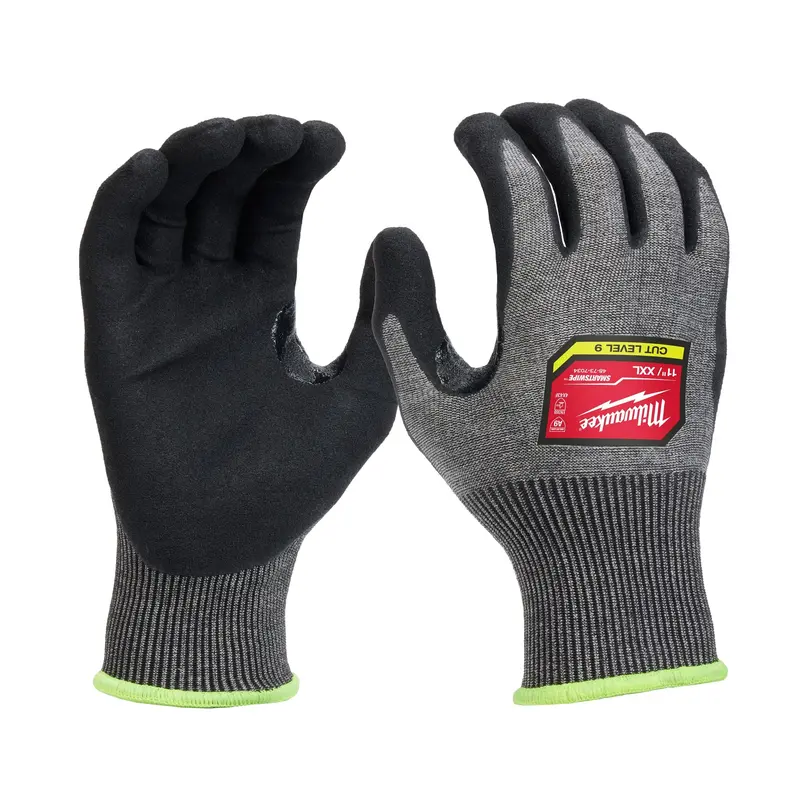 Milwaukee Cut Level 9 Nitrile-Dipped Work Gloves – High-Dexterity, Black, Size 3Xl (48-73-7034B) 1