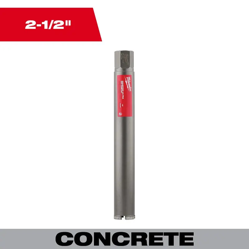 Milwaukee Diamond Ultra™ 2-1/2" Dry Core Bit For Mx Fuel Rotary Hammers 1