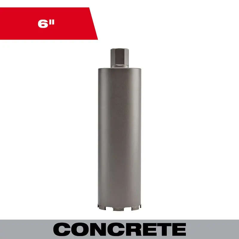 Milwaukee Diamond Ultra™ 6" Dry Core Bit For Dust-Free Concrete Drilling 1