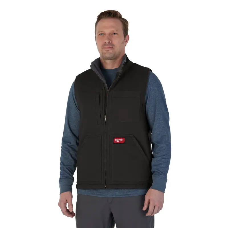 Milwaukee Gridiron Sherpa-Lined Work Vest – Black, Large (Model 801B-L) 1