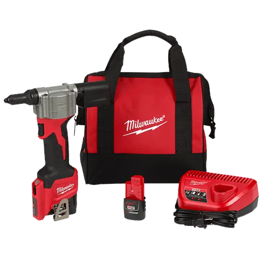 Milwaukee M12 Cordless Rivet Tool With Complete Starter Kit (2550-22) 1