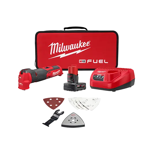 Milwaukee M12 Fuel Oscillating Multi-Tool Kit (2526-21Xc) With Included M12 Compact Inflator (2475-20) 1