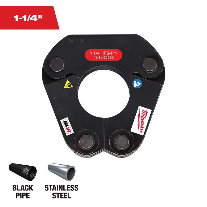 Milwaukee M18 Force Logic 1.25 In Black Iron Press Ring – Model 49-16-2653B 1