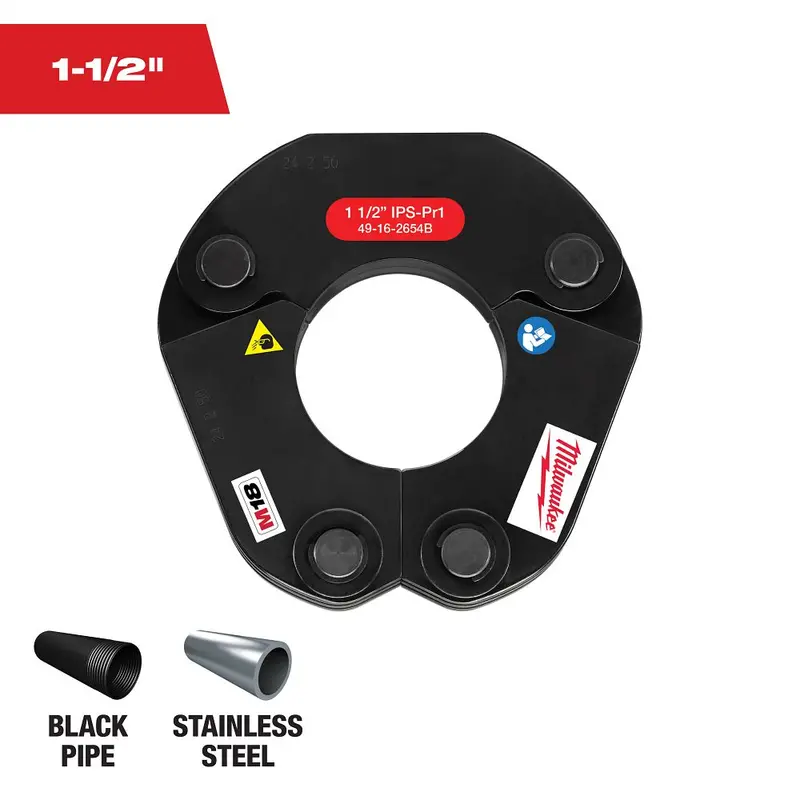 Milwaukee M18 Force Logic 1.25 In Black Iron Press Ring – Model 49-16-2654B 1