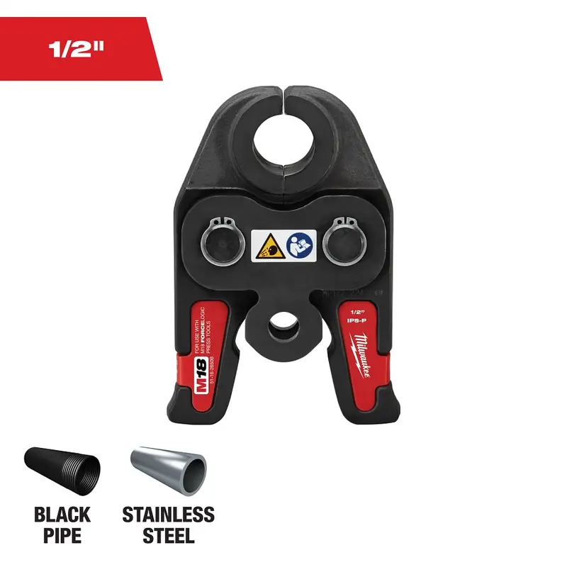 Milwaukee M18 Force Logic Black Iron Press Jaw Kit For Viega Megapress (0.5–1 In) – Model 49-16-2650B 1
