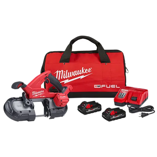 Milwaukee M18 Fuel 2829-22 Compact Band Saw Kit + Free M18 2782-20 5-3/8"–5-7/8" Metal Saw 1