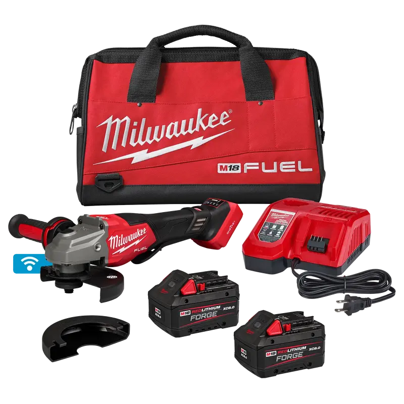 Milwaukee M18 Fuel 4-1/2"/6" Variable Speed Grinder With One-Key (3672-22) + Free Xc6.0 High Output Battery 1