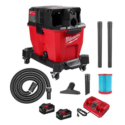 Milwaukee M18 Fuel 9-Gallon Dual-Battery Wet/Dry Vacuum For Heavy-Duty Use (0920-22Hd) 1