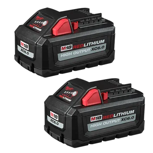 Milwaukee M18 Redlithium High Output Xc6.0 Battery Pack (48-11-1862) + Free M18 Packout Six-Bay Rapid Charger (48-59-1809) 1