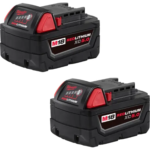 Milwaukee M18 Redlithium Xc 5.0 Dual Battery Pack (48-11-1852) + Free M18 Bluetooth Jobsite Radio 1