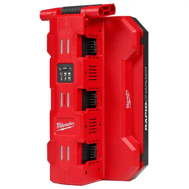 Milwaukee M18 Six-Bay Daisy-Chain Rapid Charger – Simultaneous Charging (Model 48-59-1817) 1