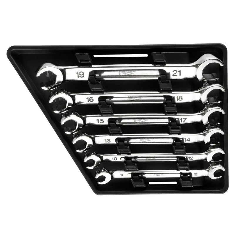Milwaukee Metric Double-End Flare Nut Wrench Set – 6-Piece, High-Torque Design (48-22-9471) 1