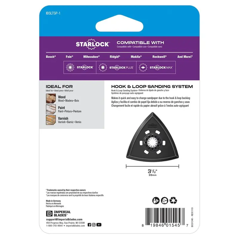 Milwaukee Starlock Sanding Pad – 3-1/2" For Detail Work (Ibsltsp-1) 1