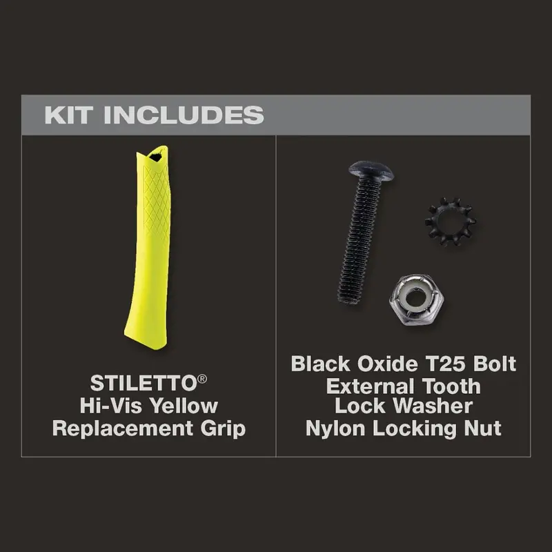 Milwaukee Stiletto Hi-Visibility Yellow Crvd Replacement Grip – Compatible With Tbrg Series – Model Tbrg-Y 1