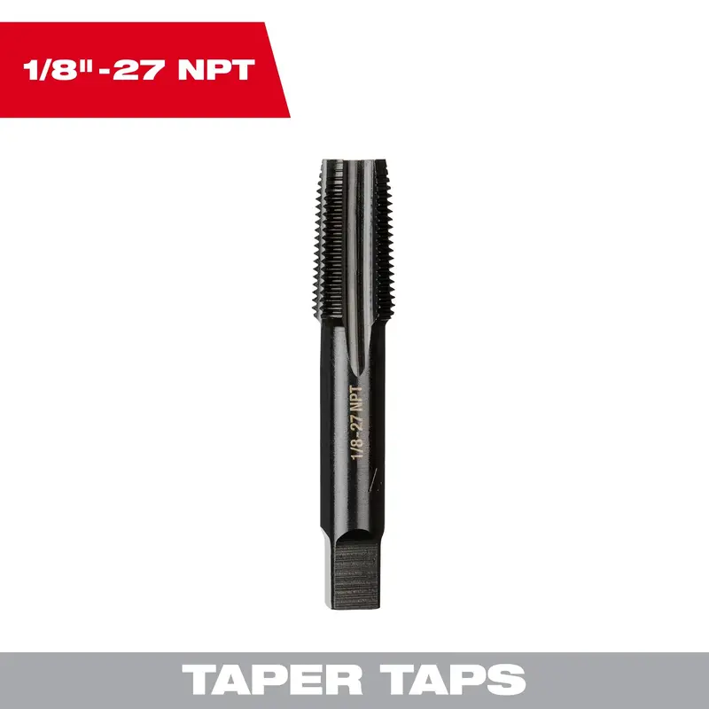 Milwaukee Straight-Flute Taper Tap For Smooth Thread Starting 1