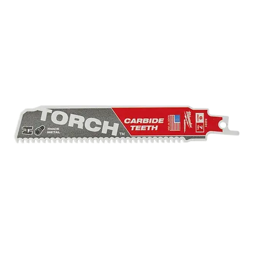 Milwaukee Torch Carbide-Tipped Sawzall Reciprocating Blade – 48-00-5201 1