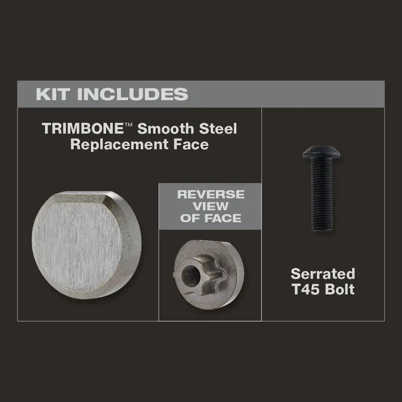 Milwaukee Trimbone Smooth Steel Replacement Face – Durable Striking Surface (Trmb-Rs) 1