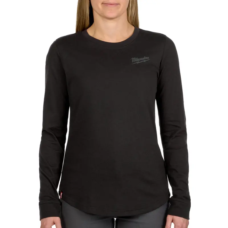 Milwaukee Women'S Freeflex Hybrid Long Sleeve Work Shirt In Black – Extra Small (F552B-Xs) 1