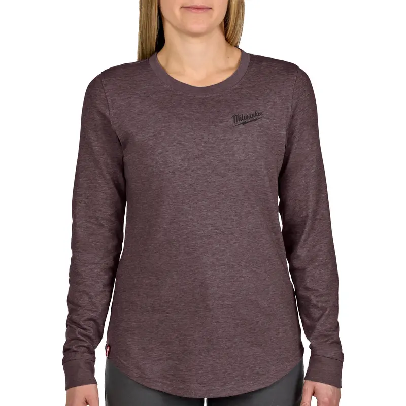 Milwaukee Women'S Freeflex Hybrid Long Sleeve Work Shirt In Purple – Extra Small (F552P-Xs) 1