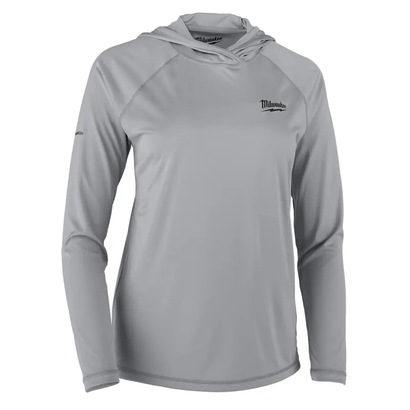 Milwaukee Women'S Workskin Hooded Shirt In Gray, Size 2X (F550G-2X) 1