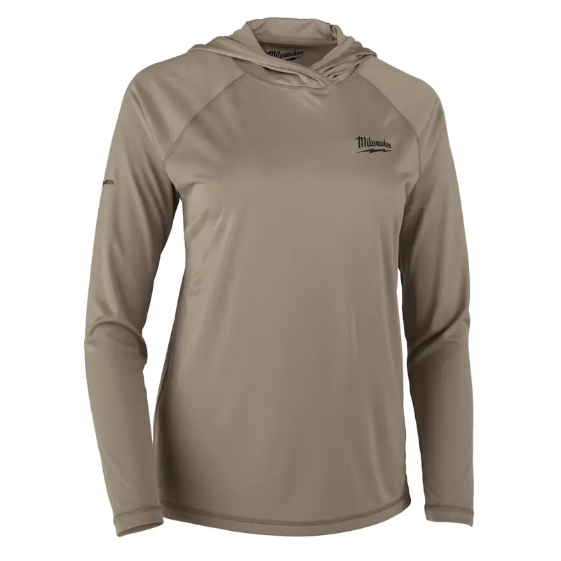 Milwaukee Women'S Workskin Hooded Shirt In Sand, Size S (F550N-S) 1