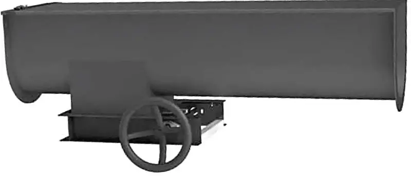 18-Inch Rack-And-Pinion Sliding Gate For Screw Conveyors – 12-Gauge Flat Design 1