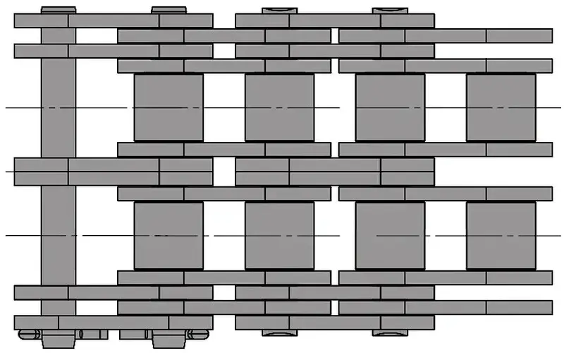 240-Tc Triple-Strand Heavy-Duty Roller Chain 1