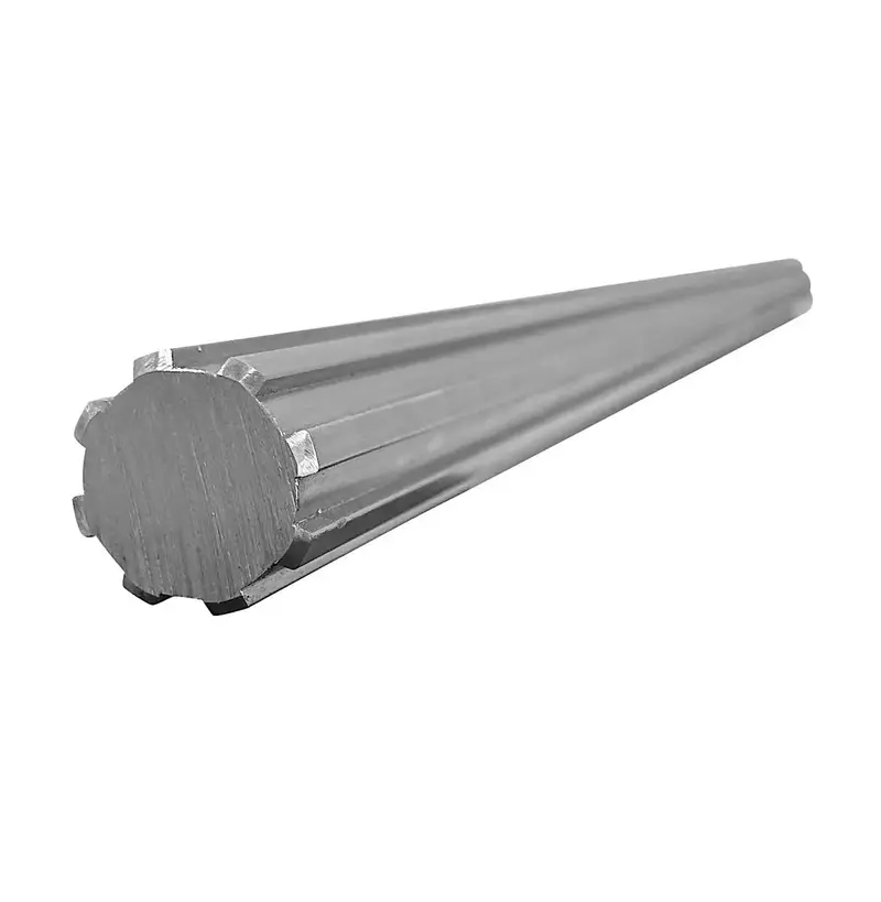 304 Stainless Steel Spline Shaft – 38Mm Diameter, 8 Splines, 3000Mm Length 1