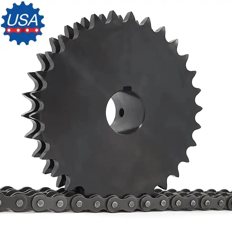 D50Bs38 Sprocket – 1-Inch Finished Bore, Ansi #50 Pitch, Precision-Machined Teeth 1